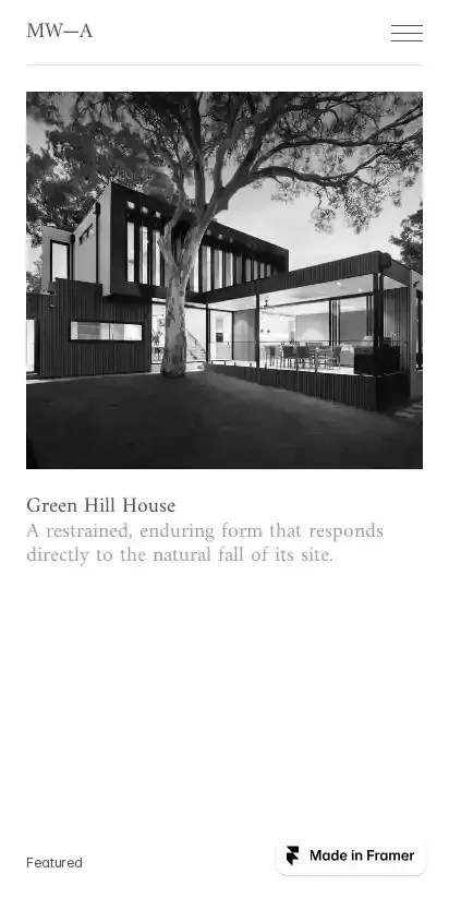 Wilson home page on mobile