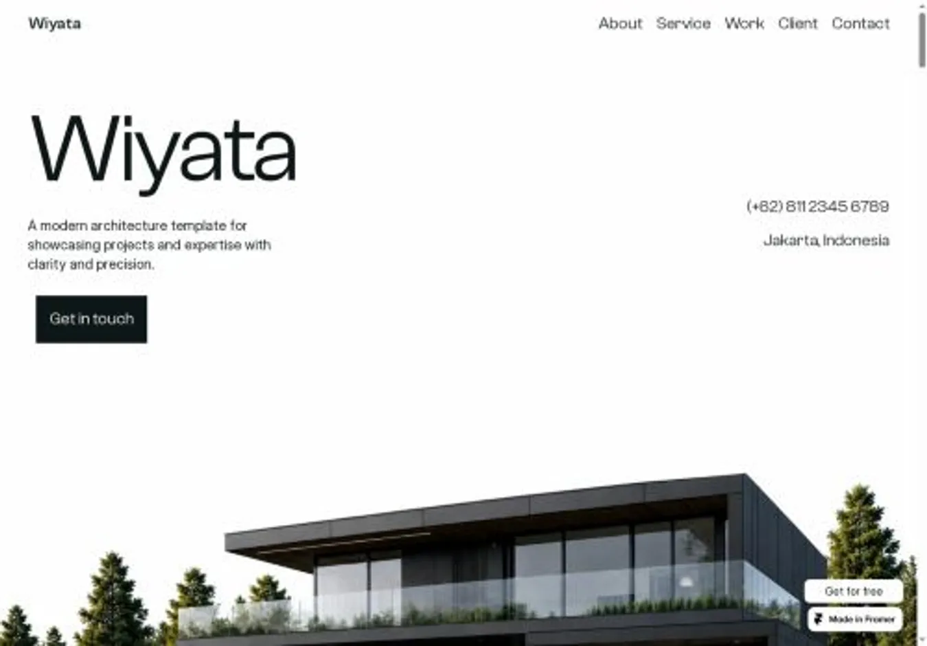 Wiyata home page on desktop