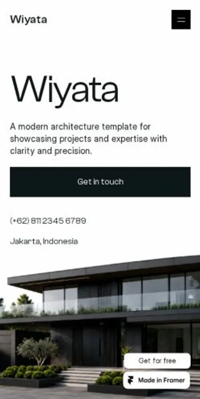 Wiyata home page on mobile