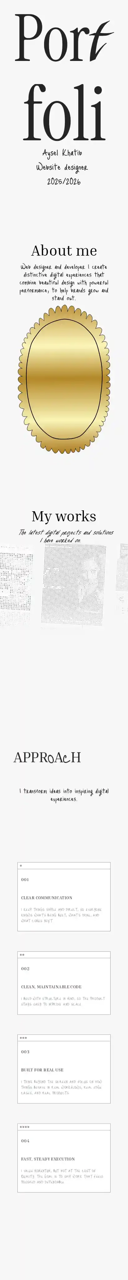 Works Exhibition home page on mobile