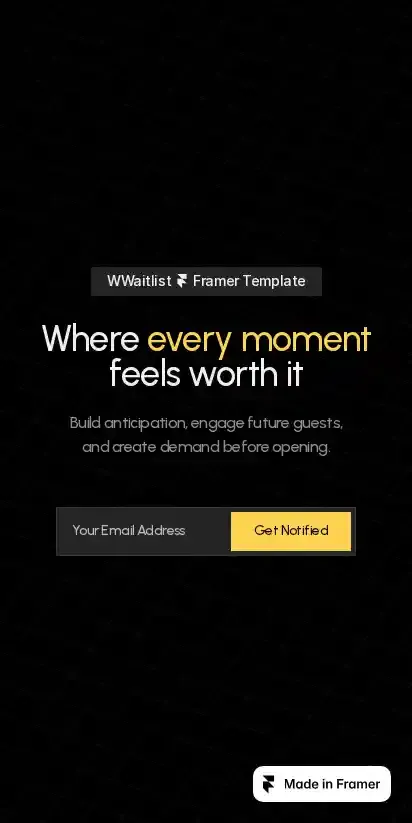 Wwaitlist home page on mobile
