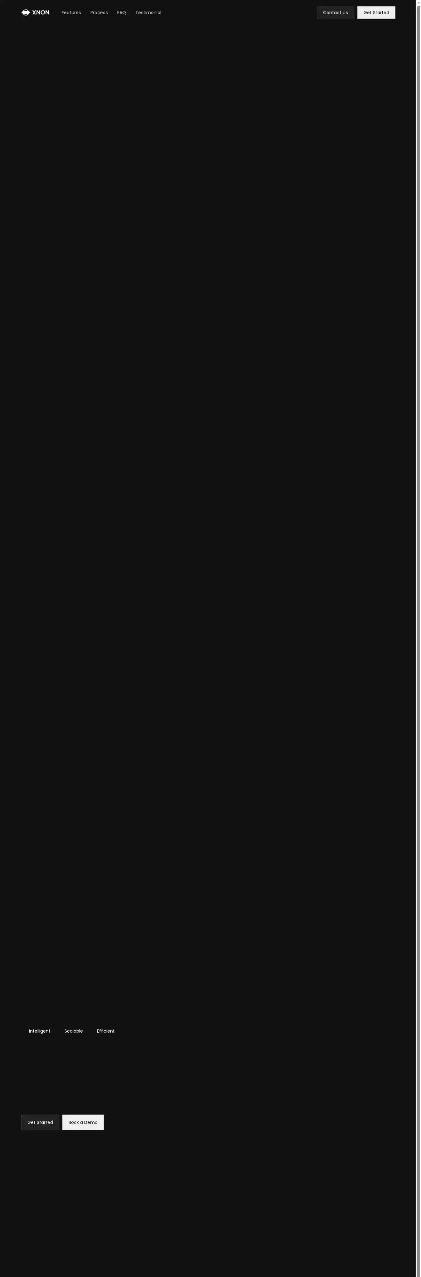 XNON home page on desktop