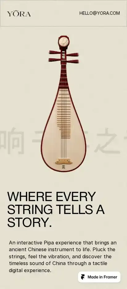 Yora home page on mobile