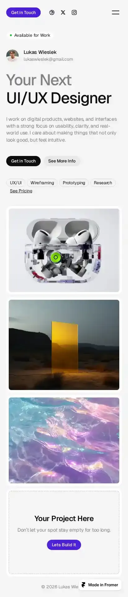 YWY home page on mobile