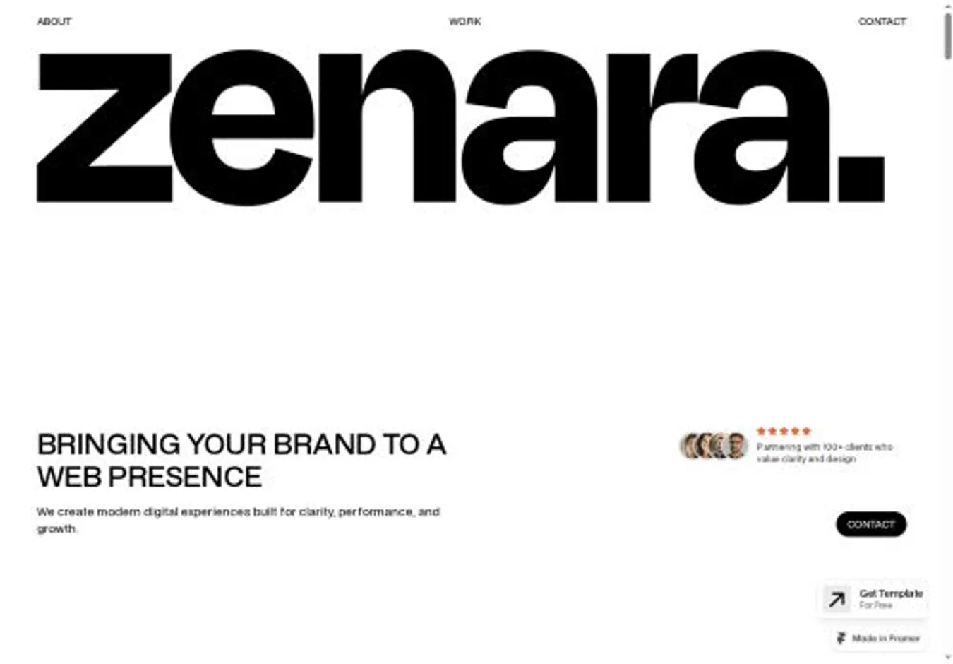 ZenaraX home page on desktop