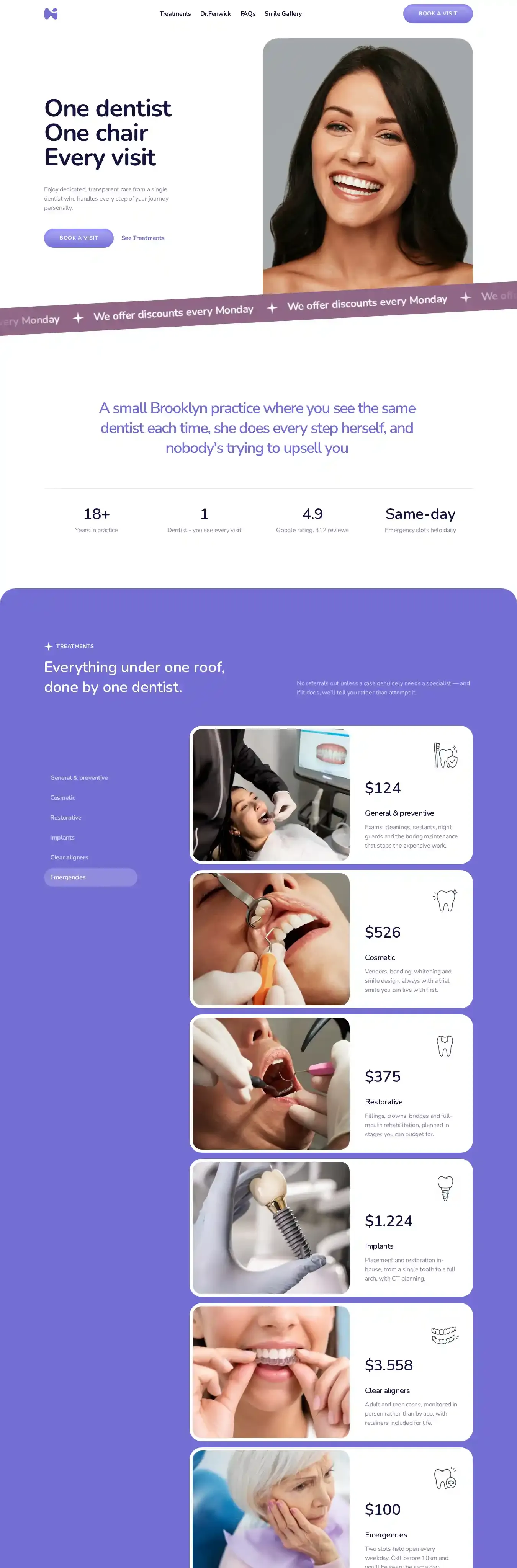 Zental home page on desktop