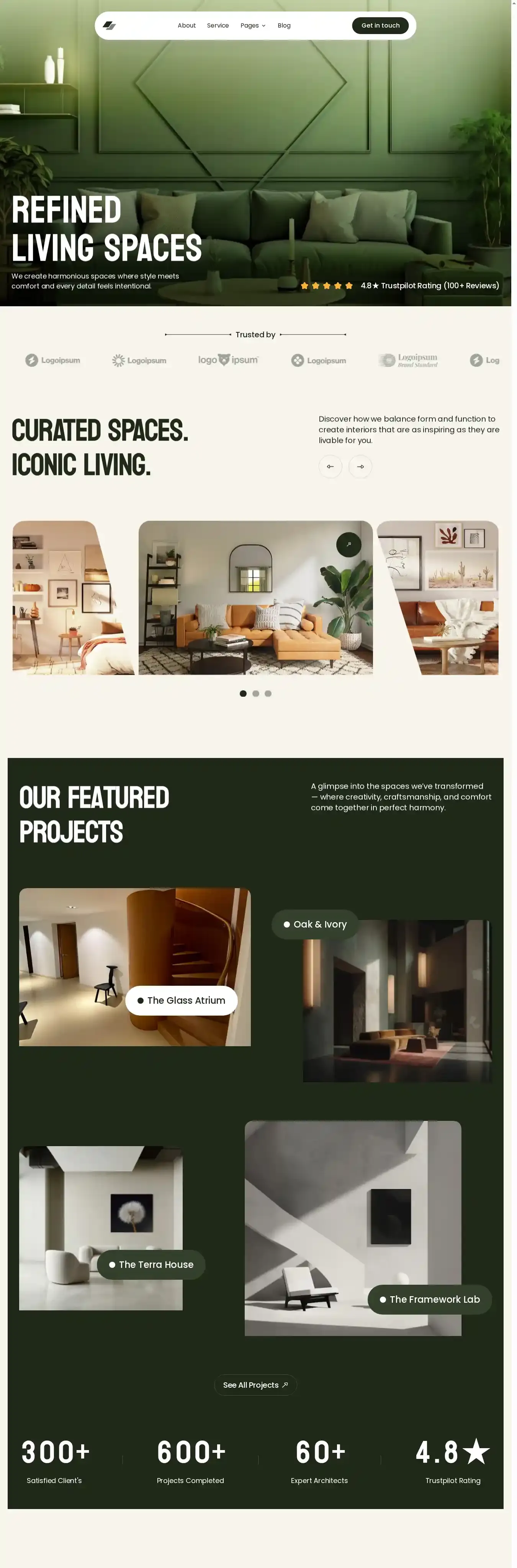 Zenvira home page on desktop