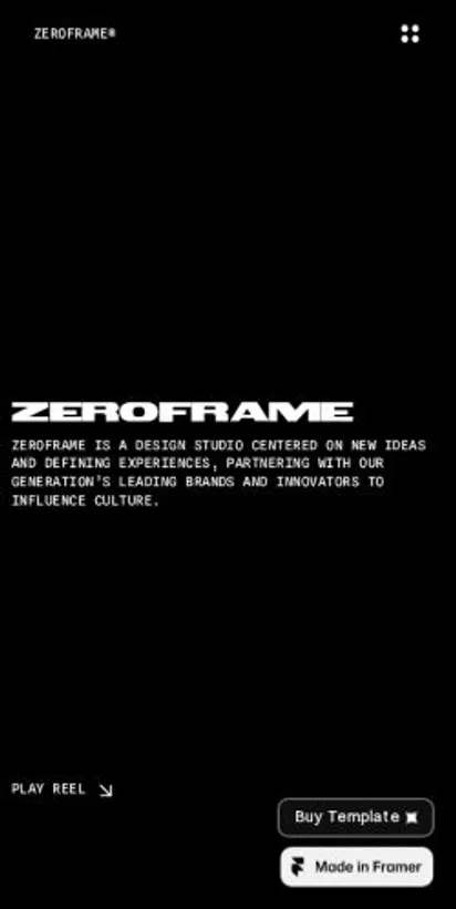 ZeroFrame home page on mobile