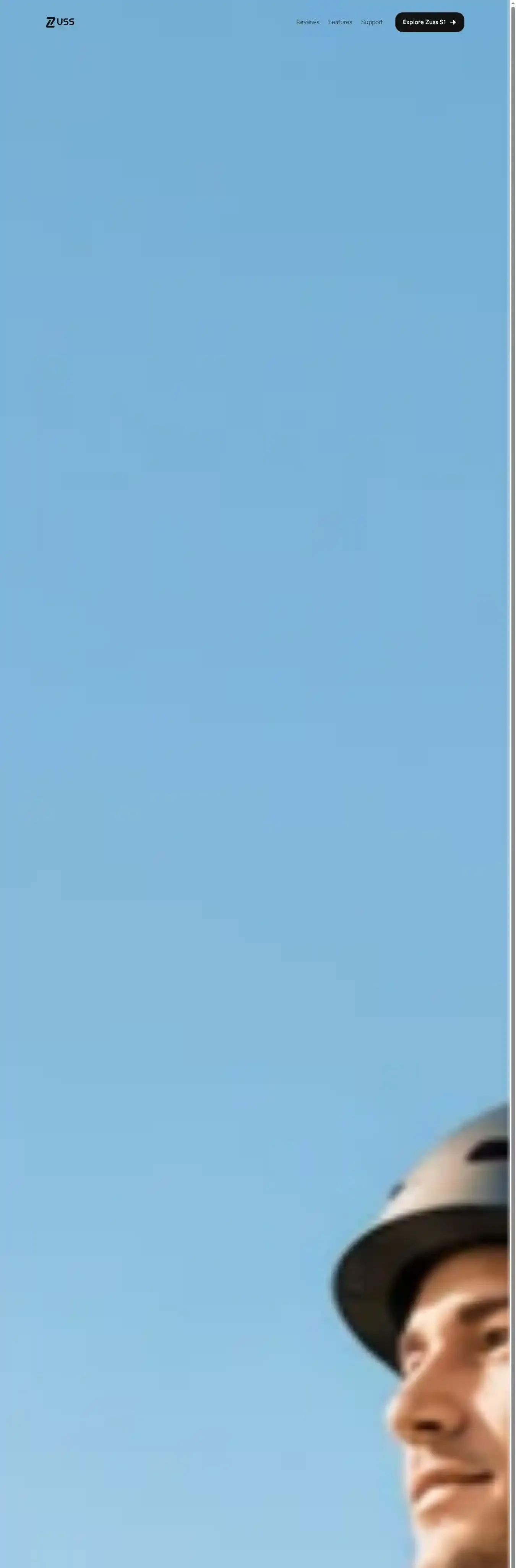 Zuss home page on desktop