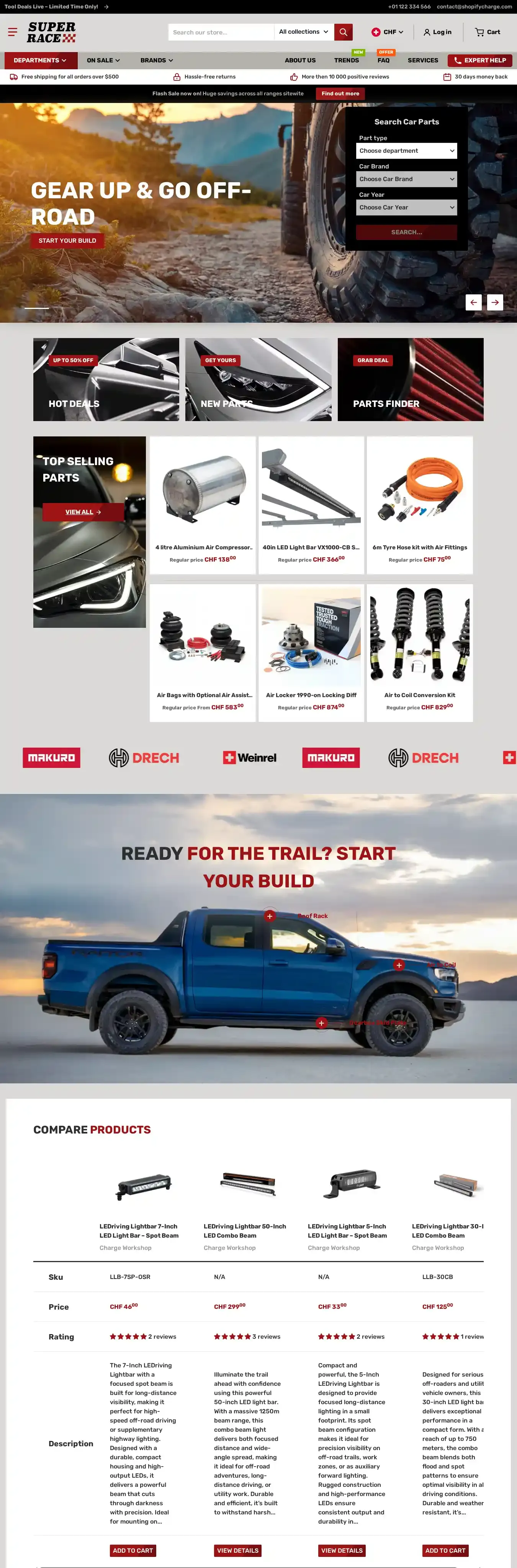 Charge home page on desktop