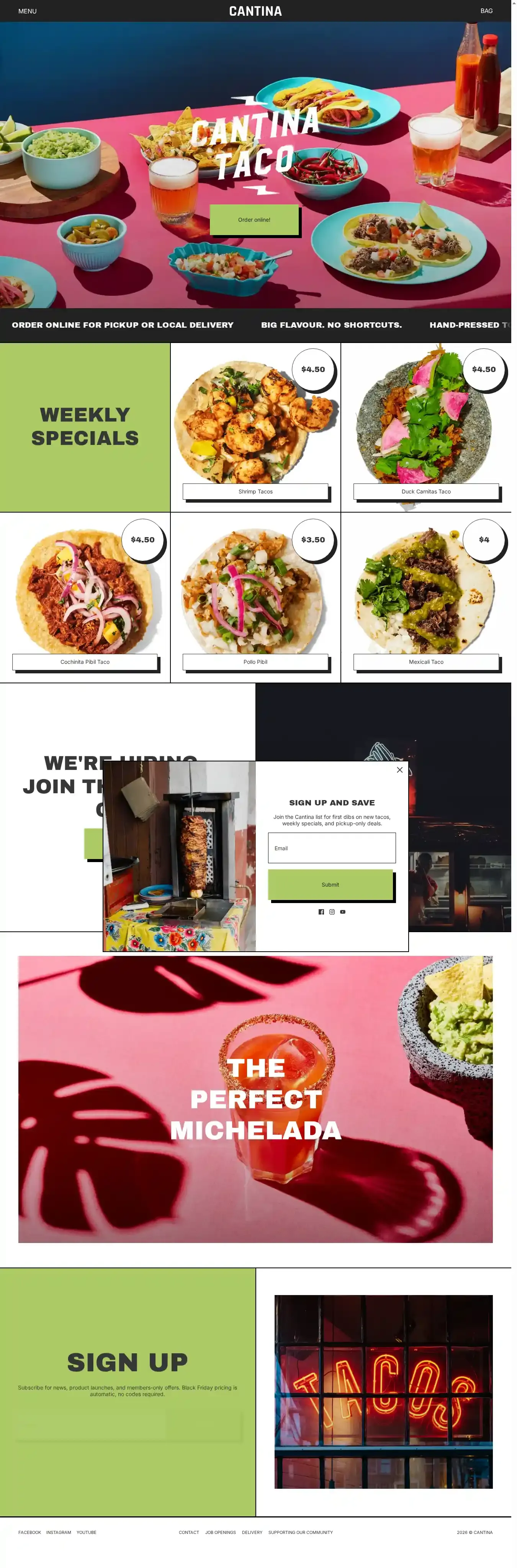 Maker home page on desktop
