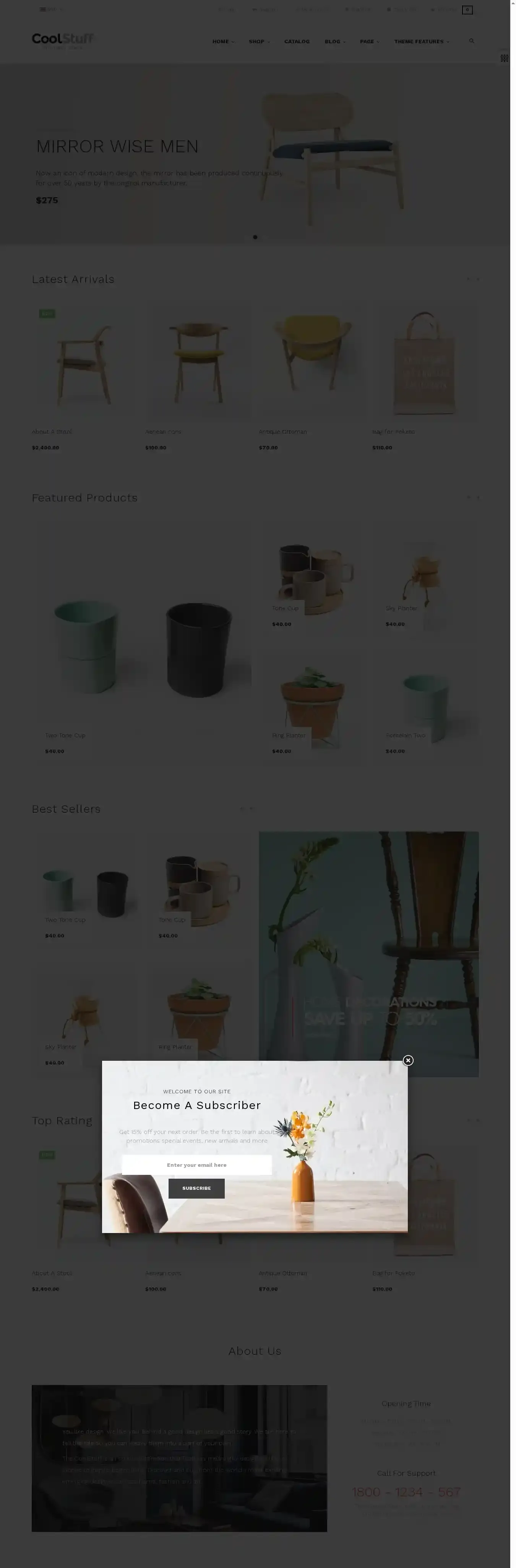 Ap coolstuff home page on desktop