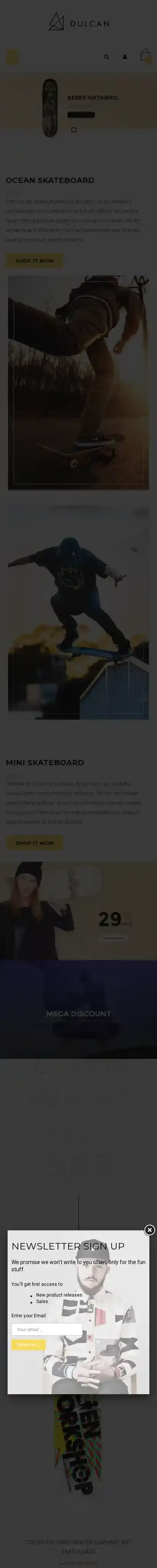 Ap Dulcan home page on mobile