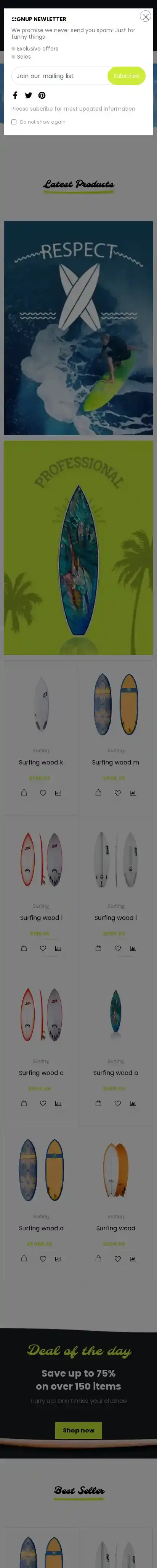Ap Ezboozt Multi-concept home page on mobile