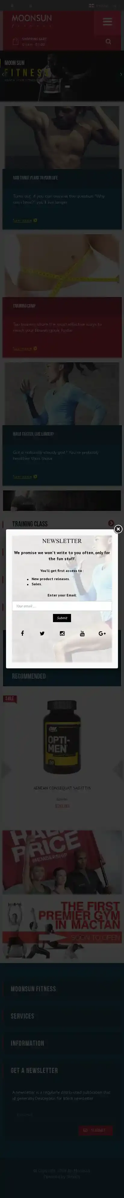 Ap Moonsun home page on mobile