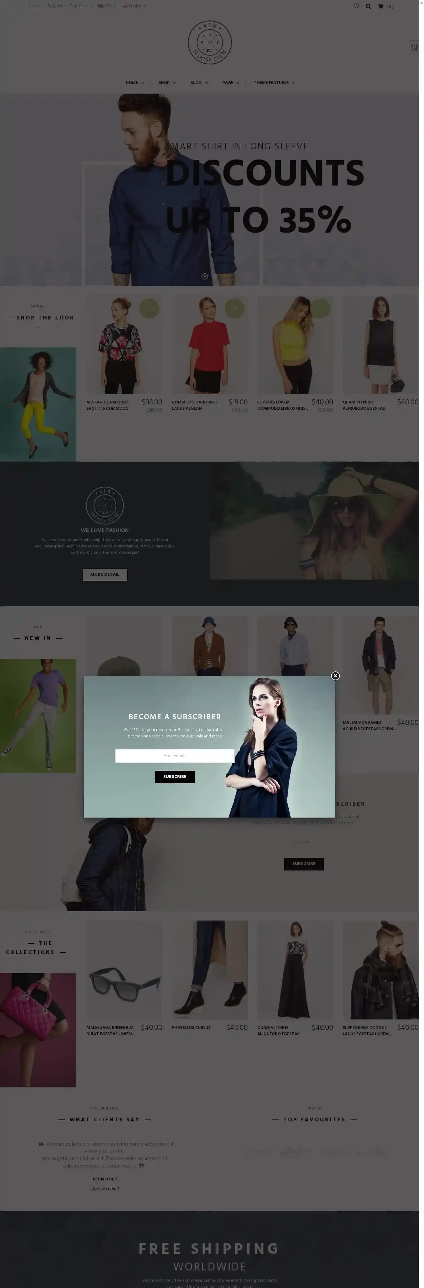 Ap NewFashion home page on desktop