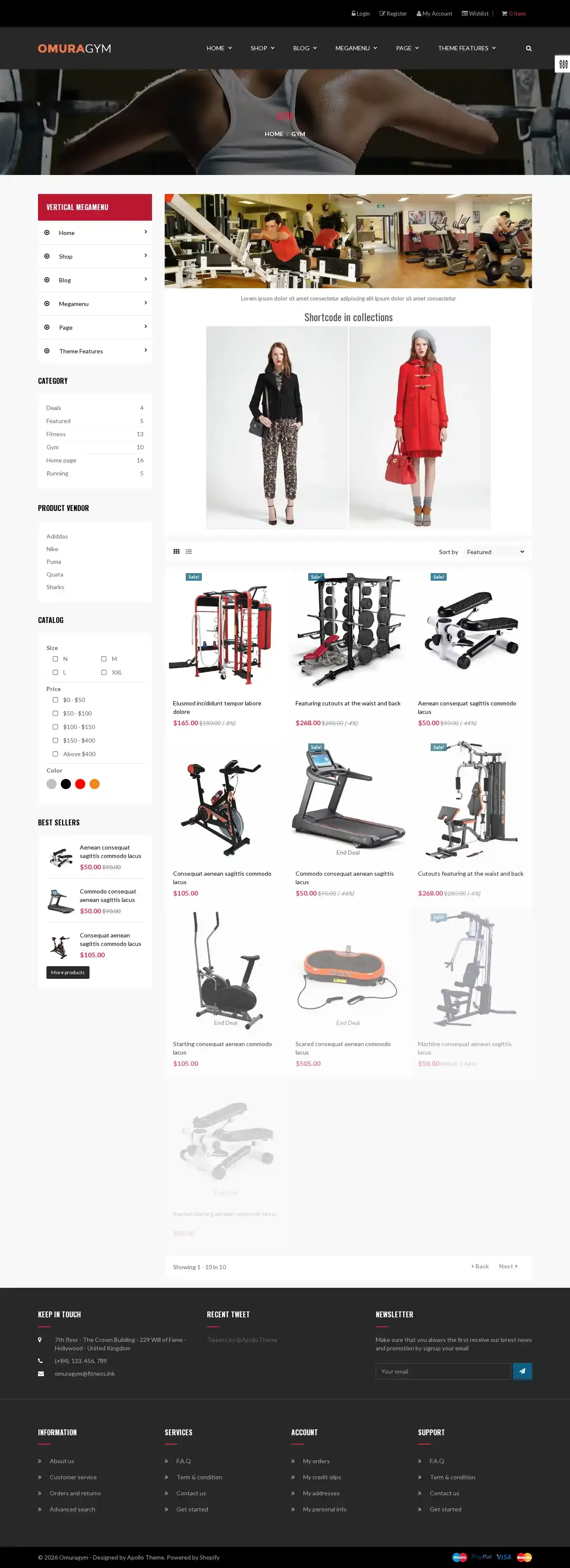 Ap Omuragym home page on desktop