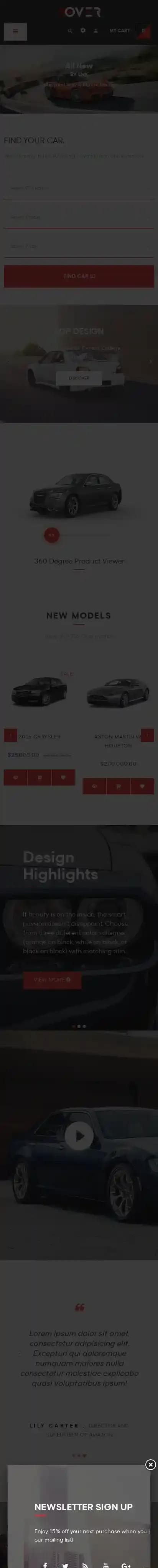 Ap Over home page on mobile