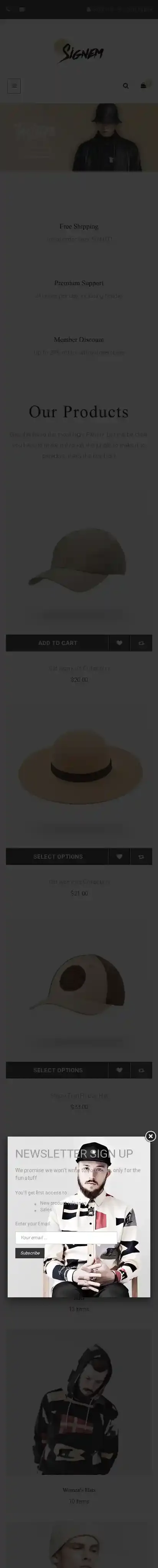 Ap Signme home page on mobile