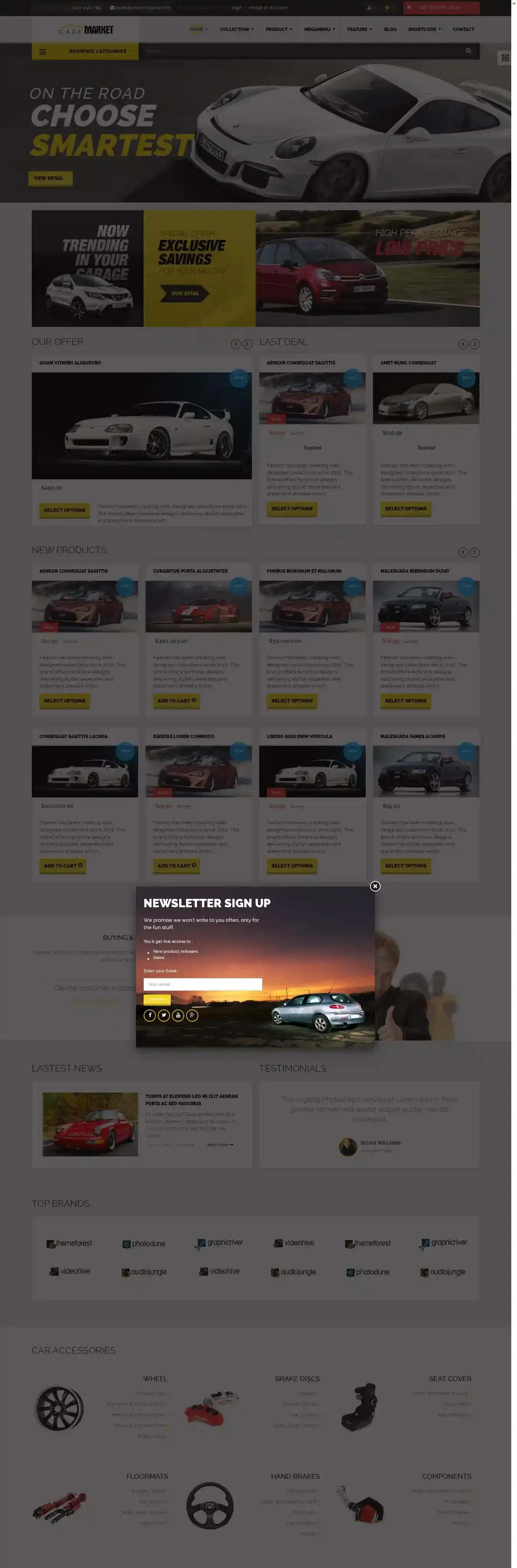 Ap SuperMarket home page on desktop