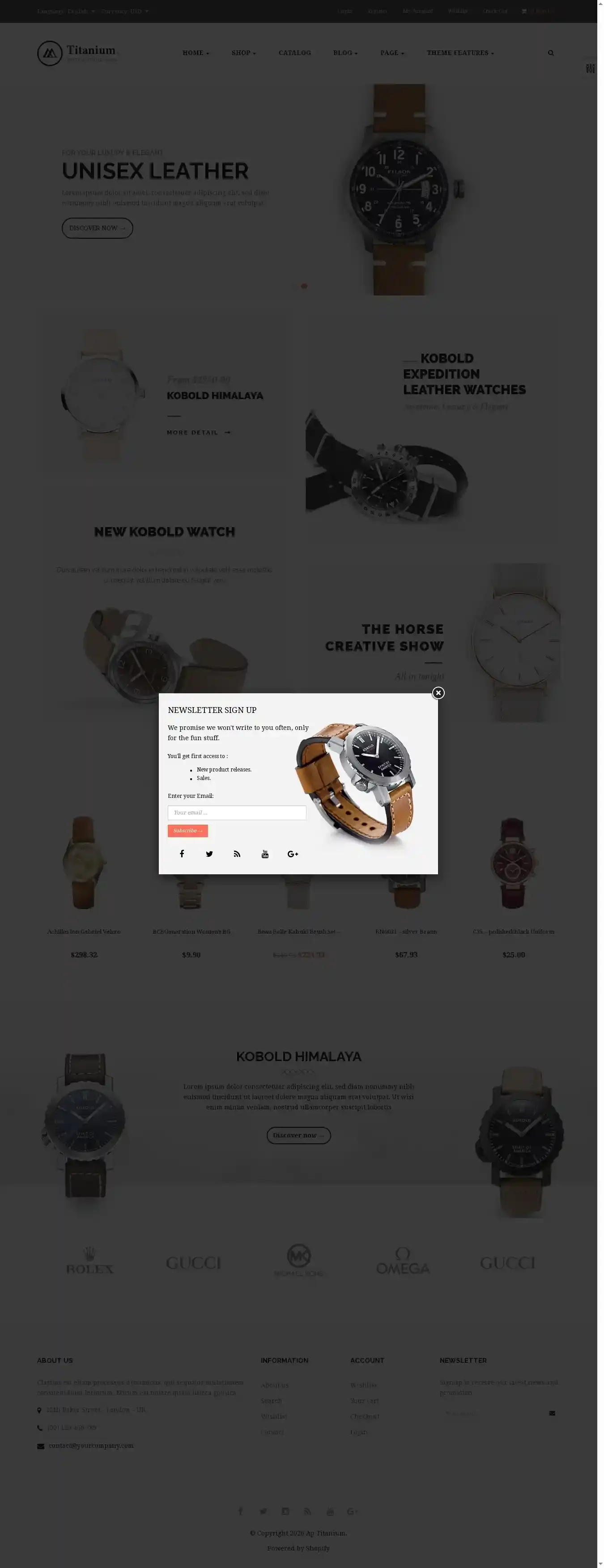 Ap Titanium Responsive home page on desktop