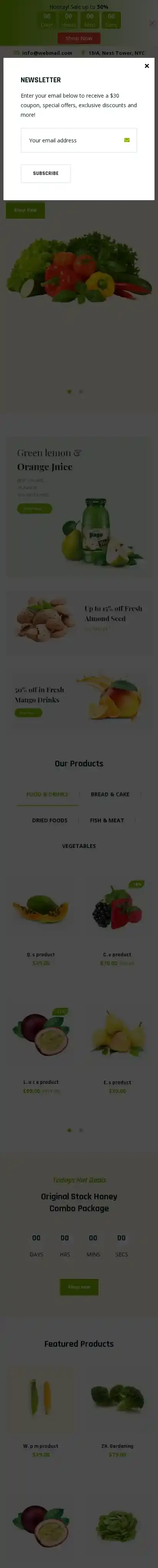 Broccoli home page on mobile