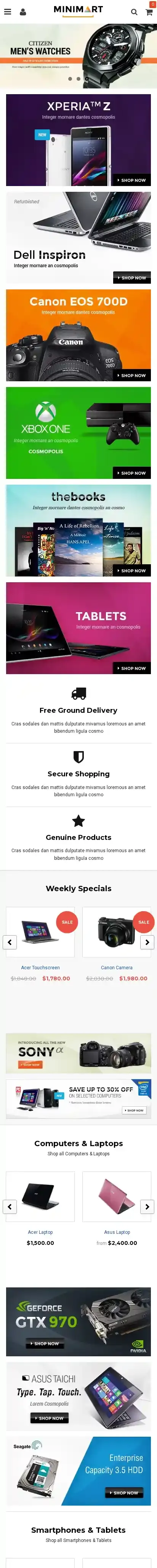 DECORTICA home page on mobile