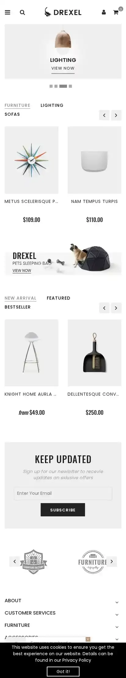 Fastest Drexel home page on mobile