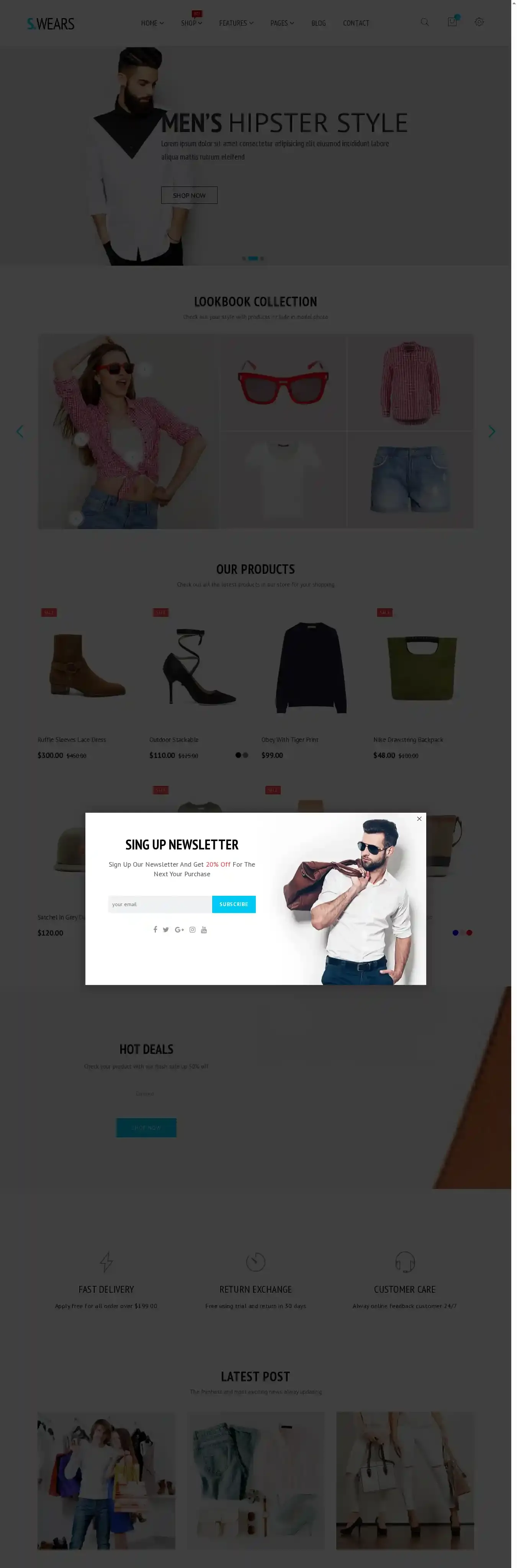 Fastest Swears home page on desktop