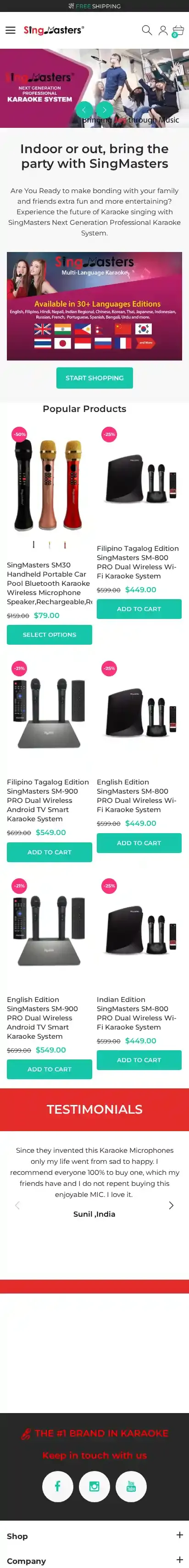 Foxic home page on mobile