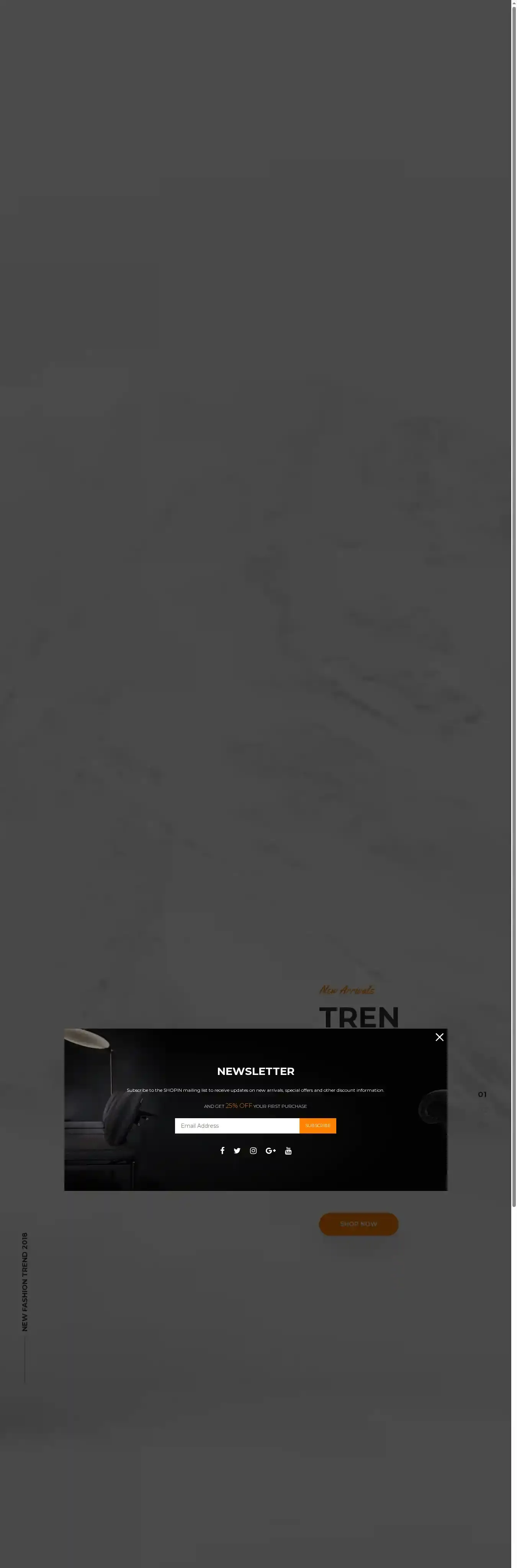 Last40 Store home page on desktop