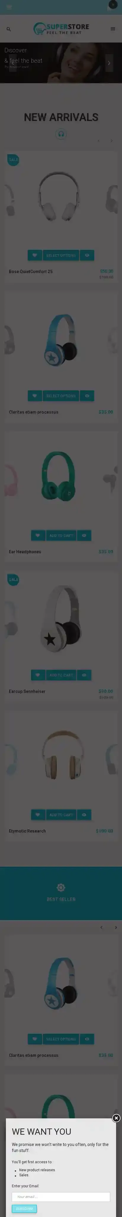 Leo Material Store home page on mobile