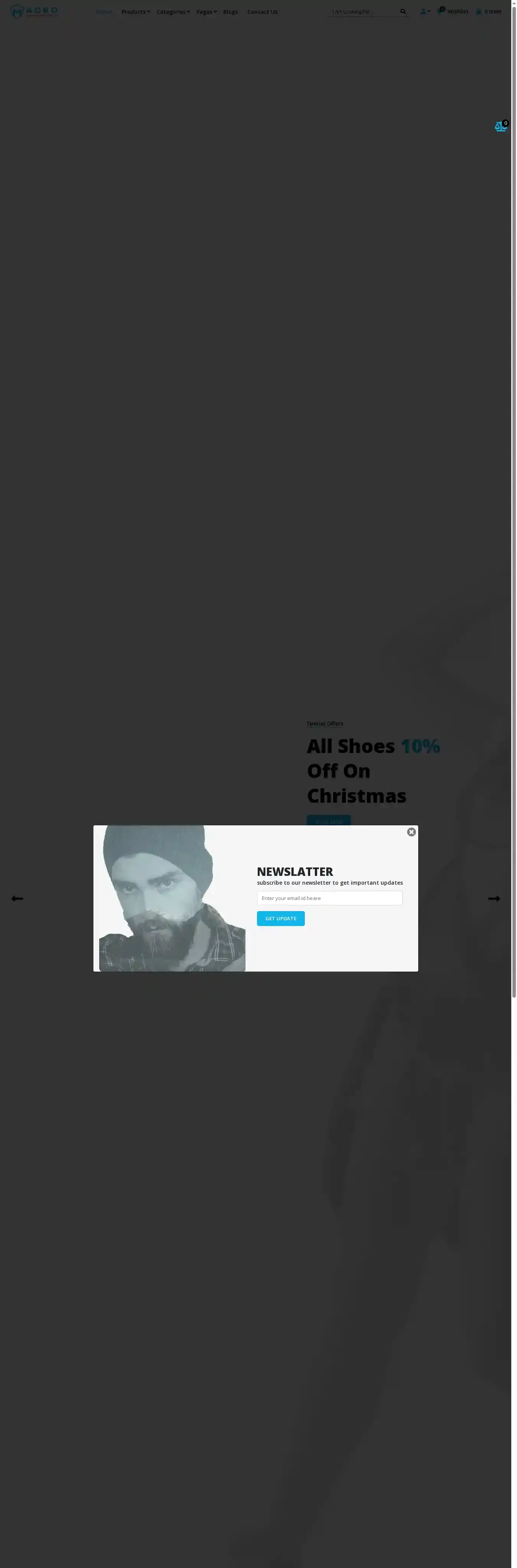 Macro home page on desktop