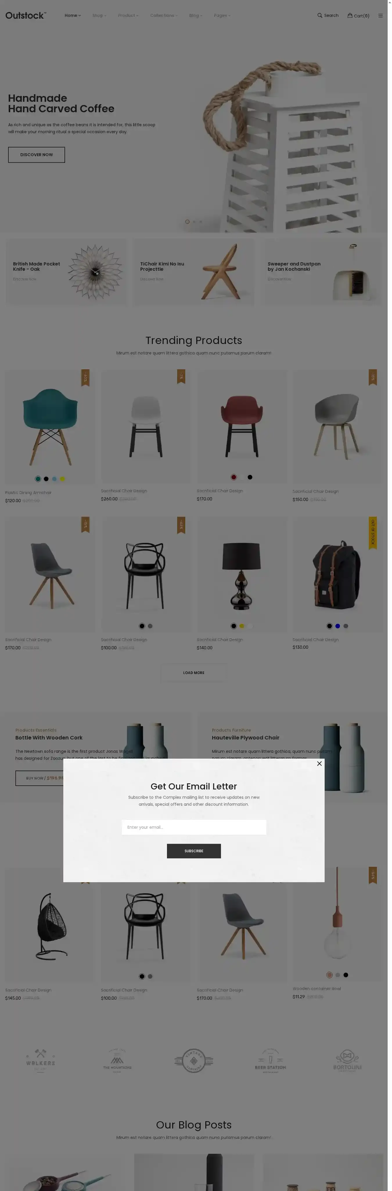 Shopify home page on desktop