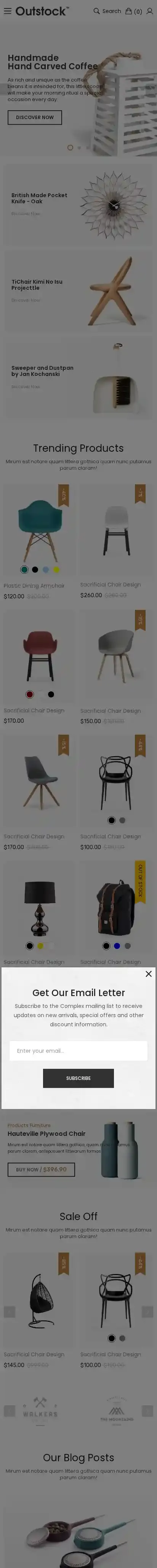 Shopify home page on mobile