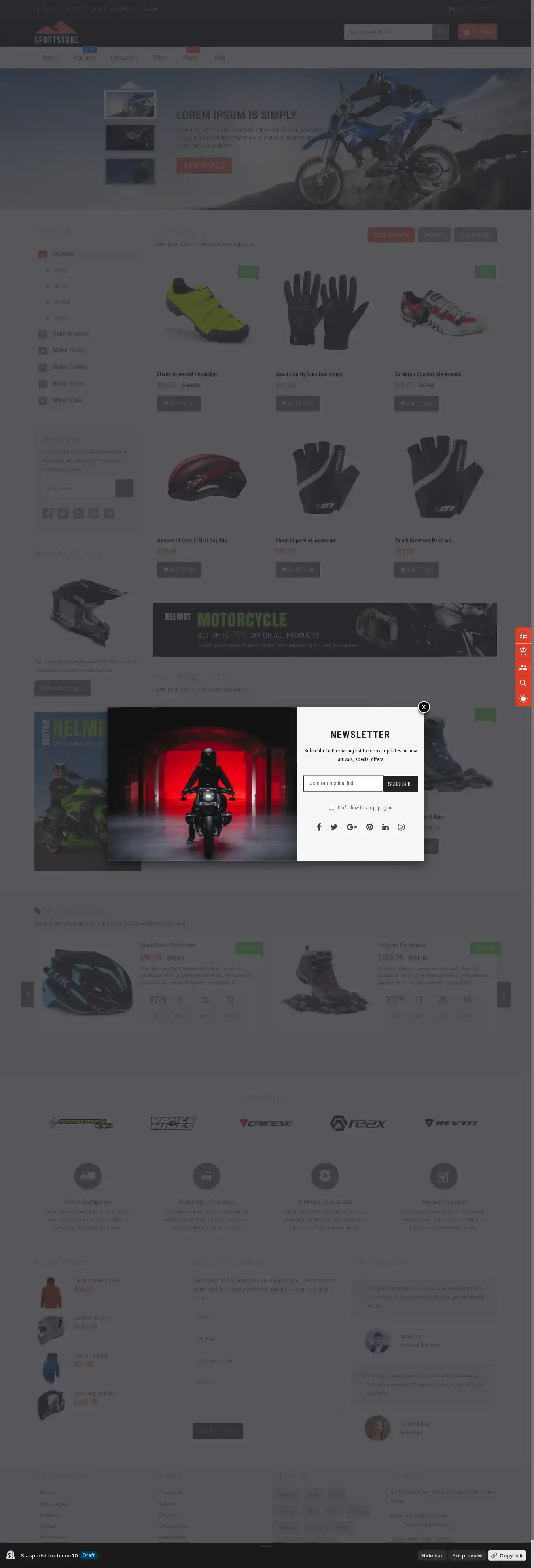 SportStore home page on desktop
