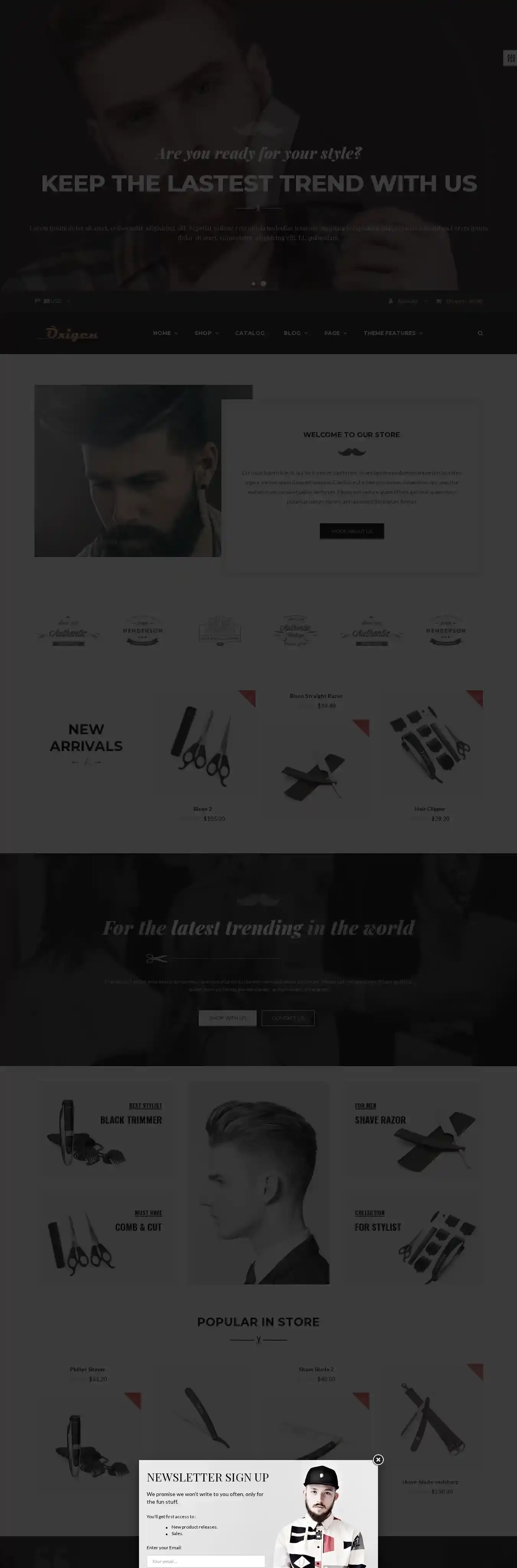 ST Oxygen home page on desktop
