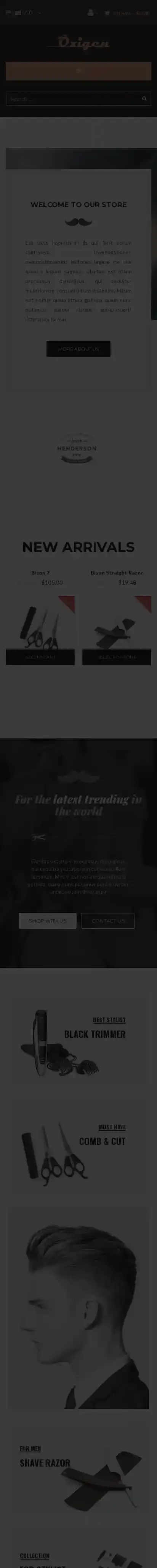 ST Oxygen home page on mobile