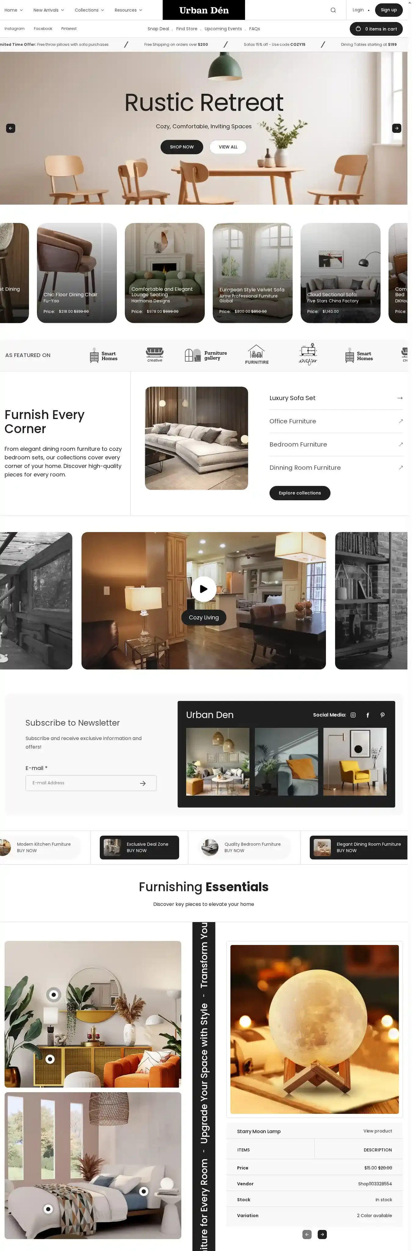 Urban home page on desktop