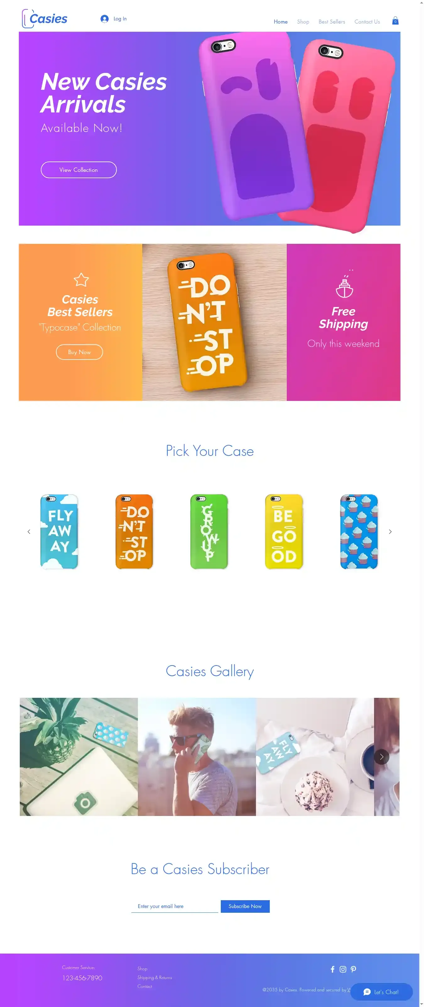 Cell Phone Accessories Store home page on desktop