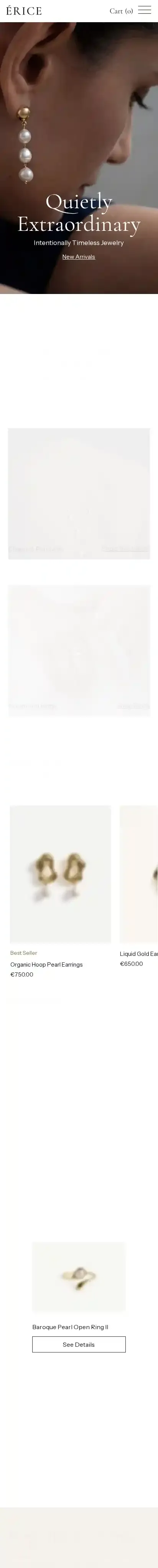 Jewelry Store (Luxurious) home page on mobile