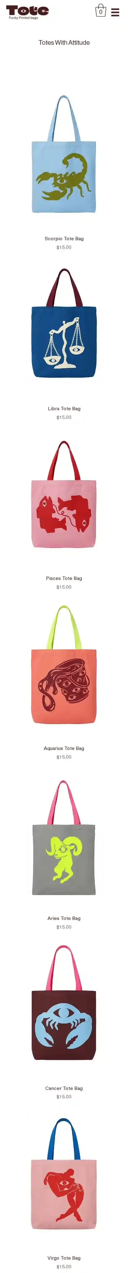 Accessories Store (Colorful) home page on mobile
