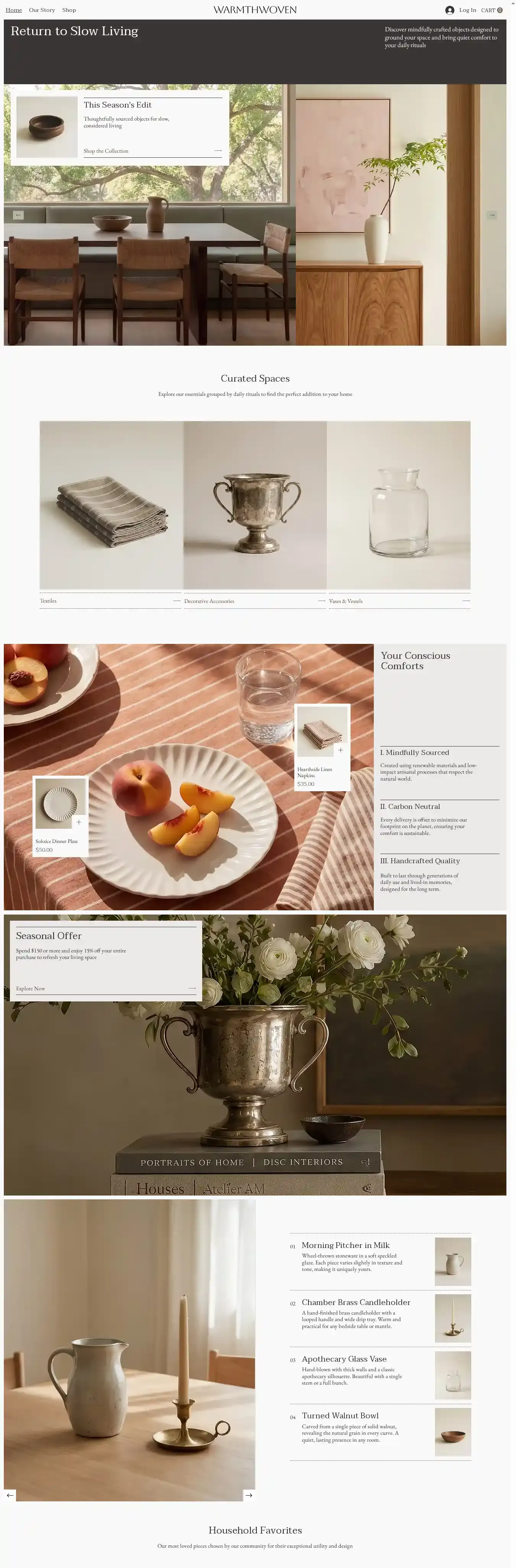 Home Goods Store (Cosy) home page on desktop