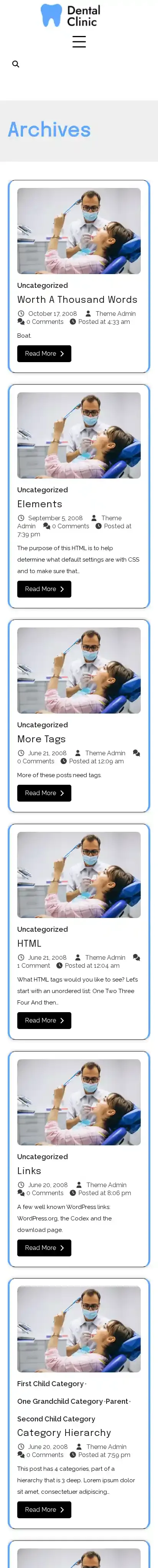Aster Dental Clinic home page on mobile