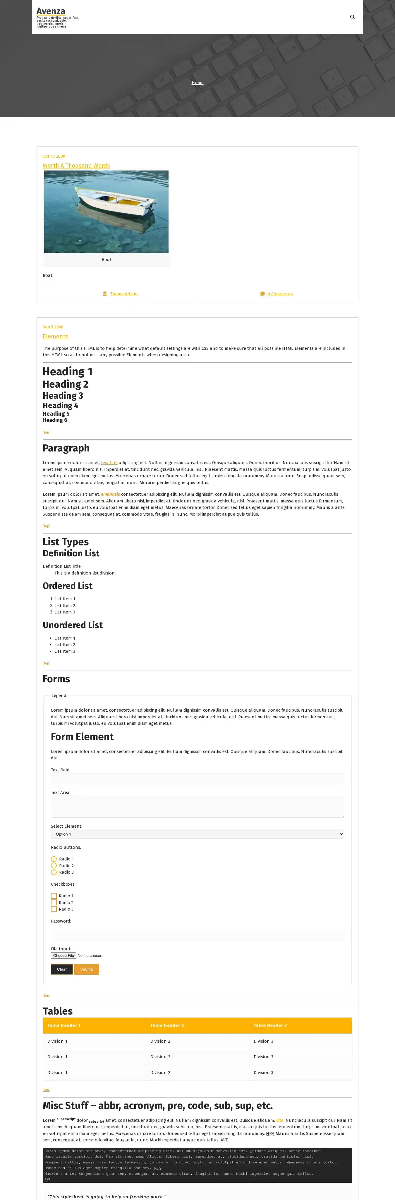 Avenza home page on desktop