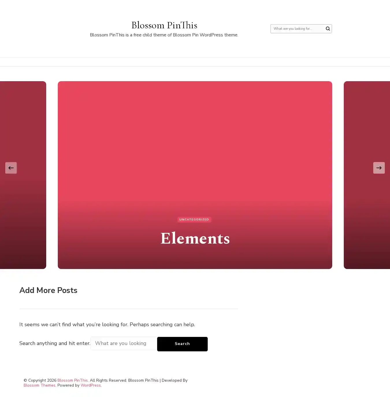 Blossom PinThis home page on desktop