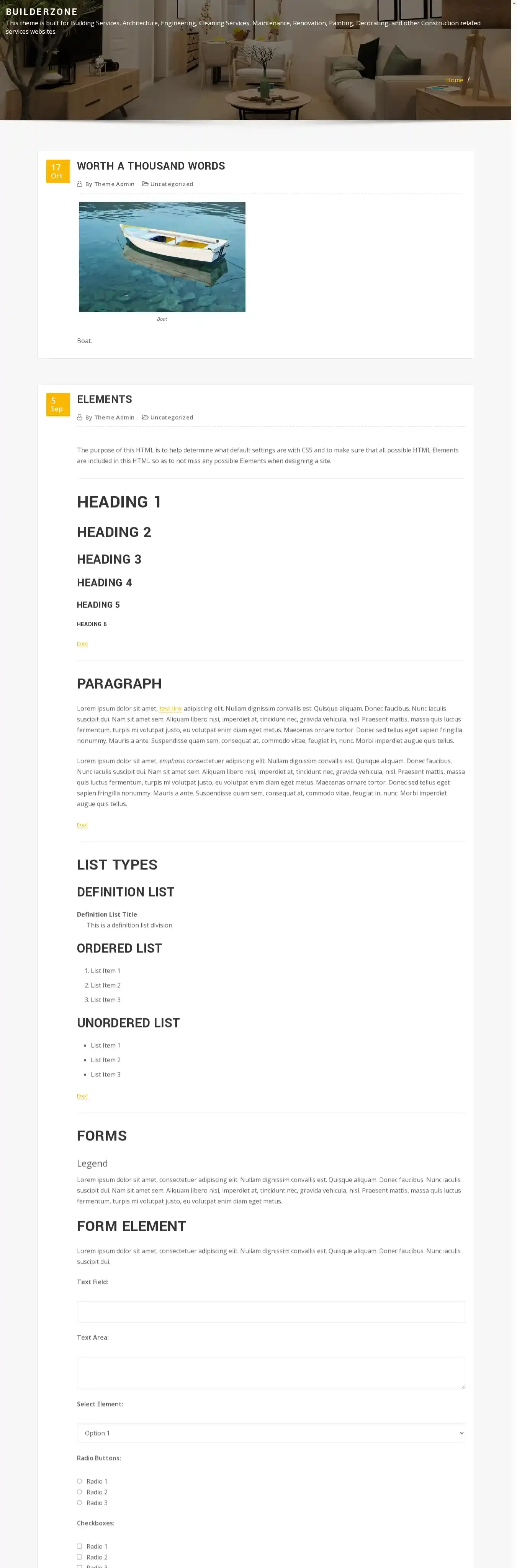 BuilderZone home page on desktop