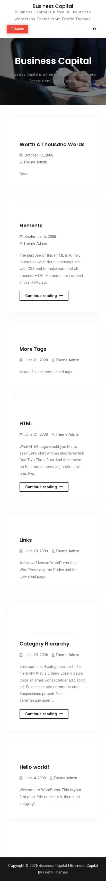Business Capital home page on mobile