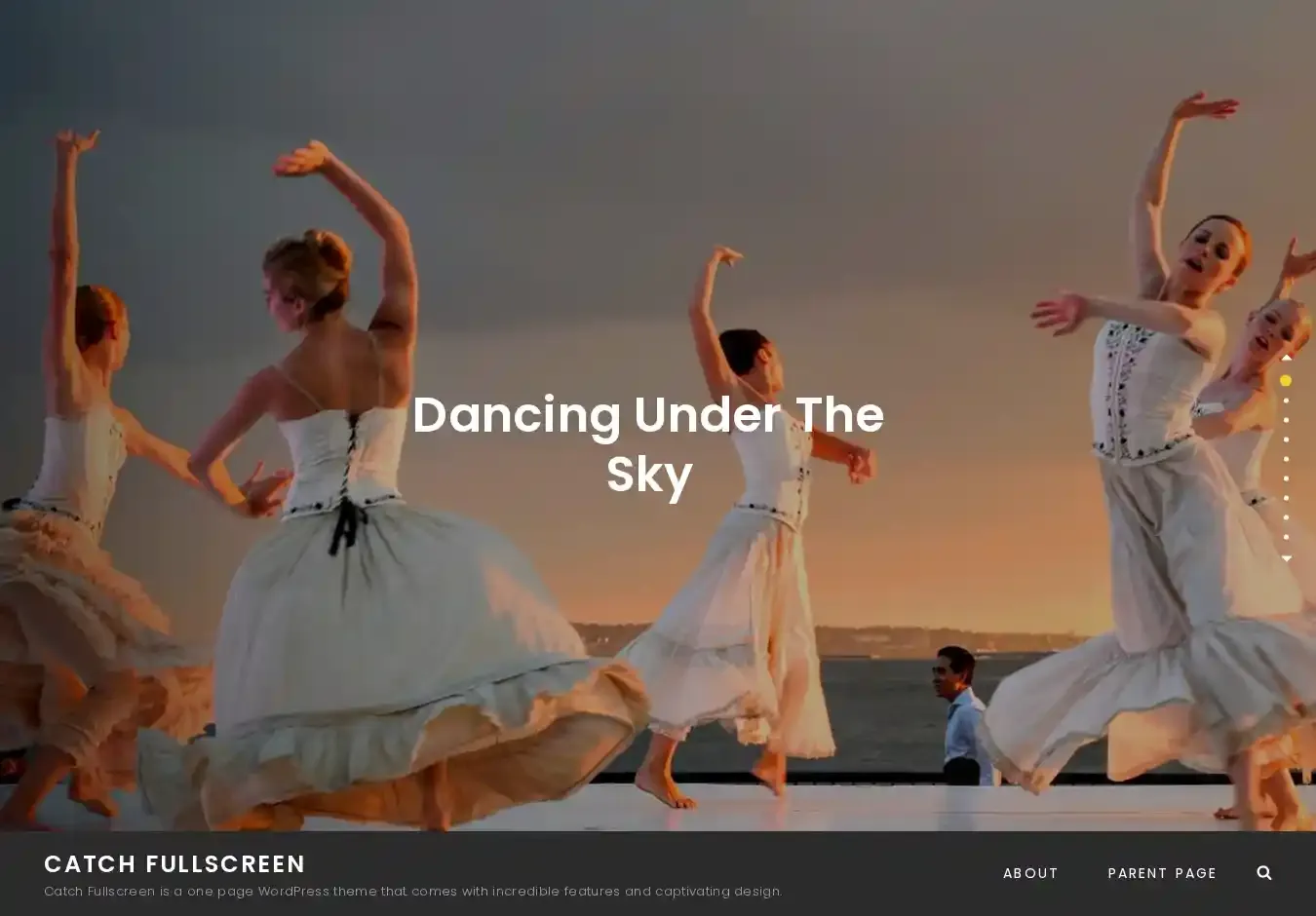 Catch Fullscreen home page on desktop