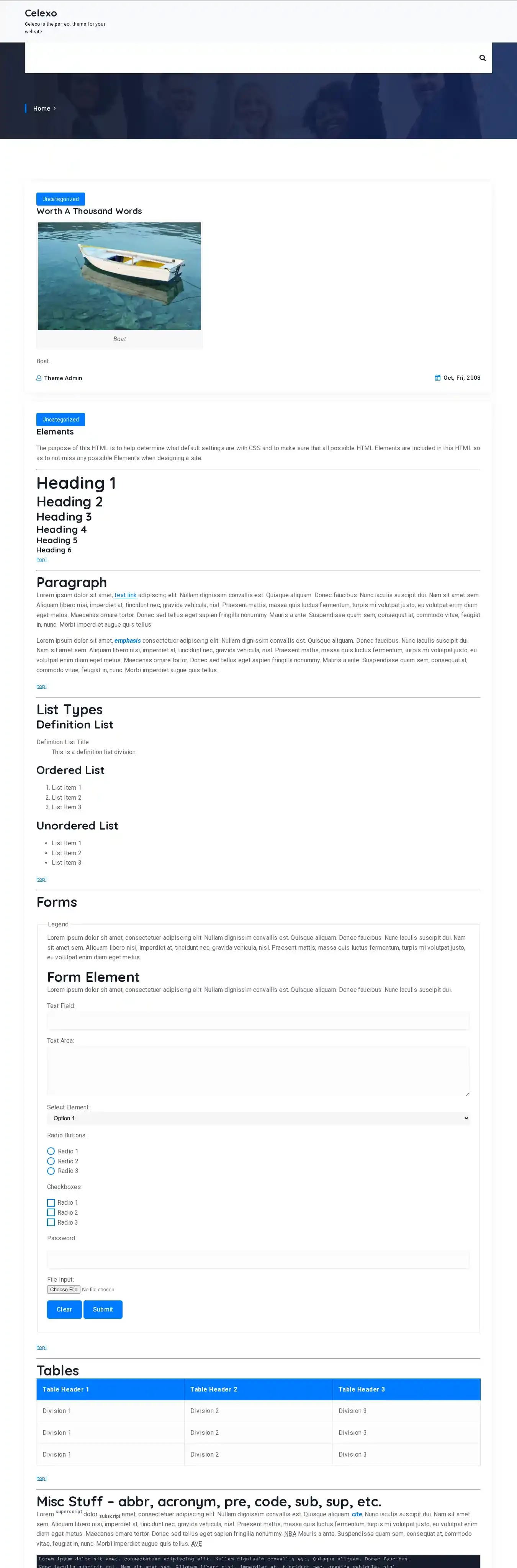 Celexo home page on desktop